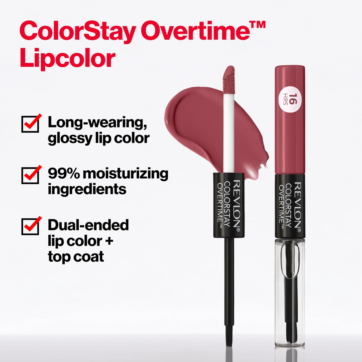 Revlon ColorStay Overtime Liquid Lip Color, Bare Maximum [350] 0.07 oz (Pack of 2) Beauty & Personal Care REVLON