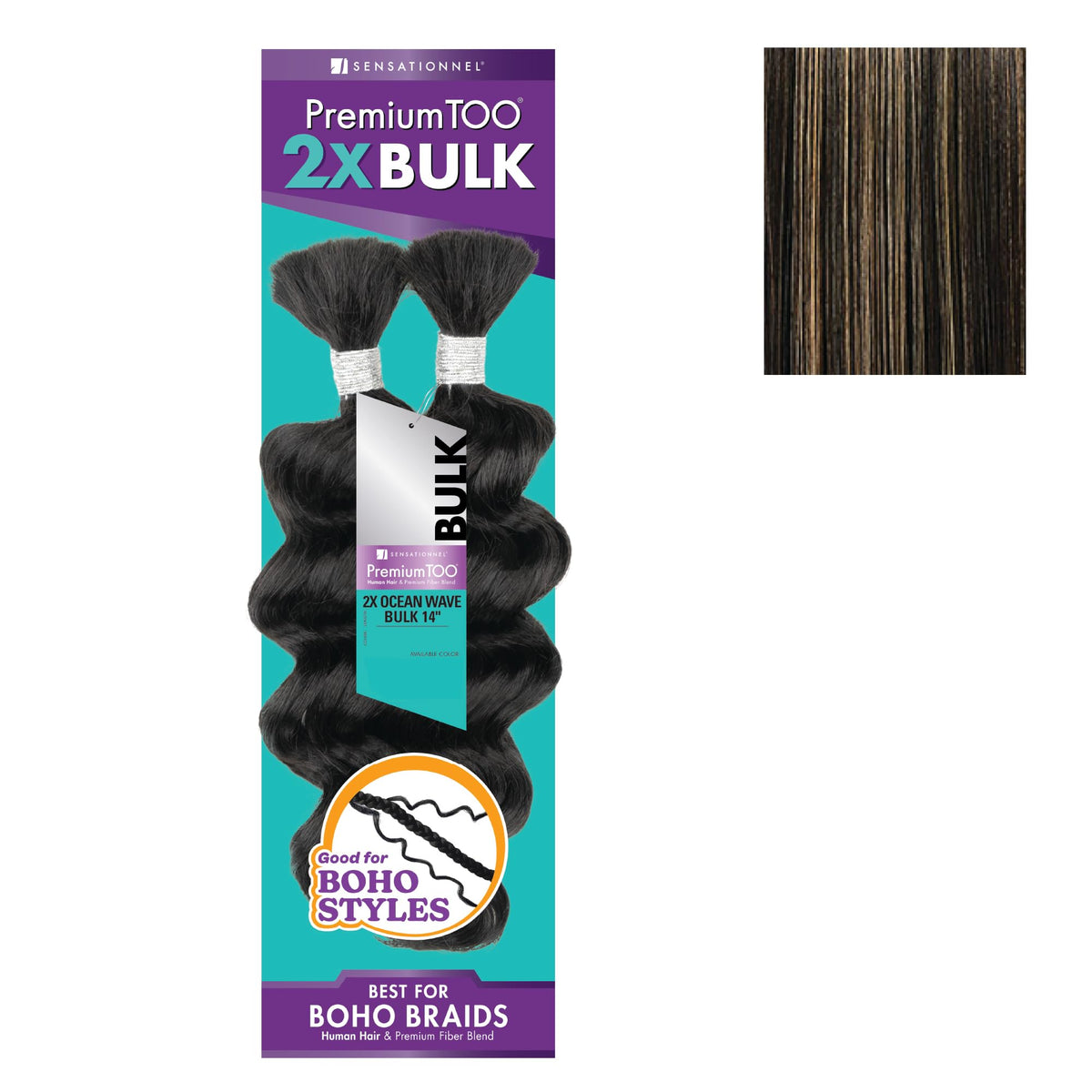 Sensationnel PremiumToo Bulk Weaving-2X Ocean Wave,1 Pack 14 inch, S1B/27