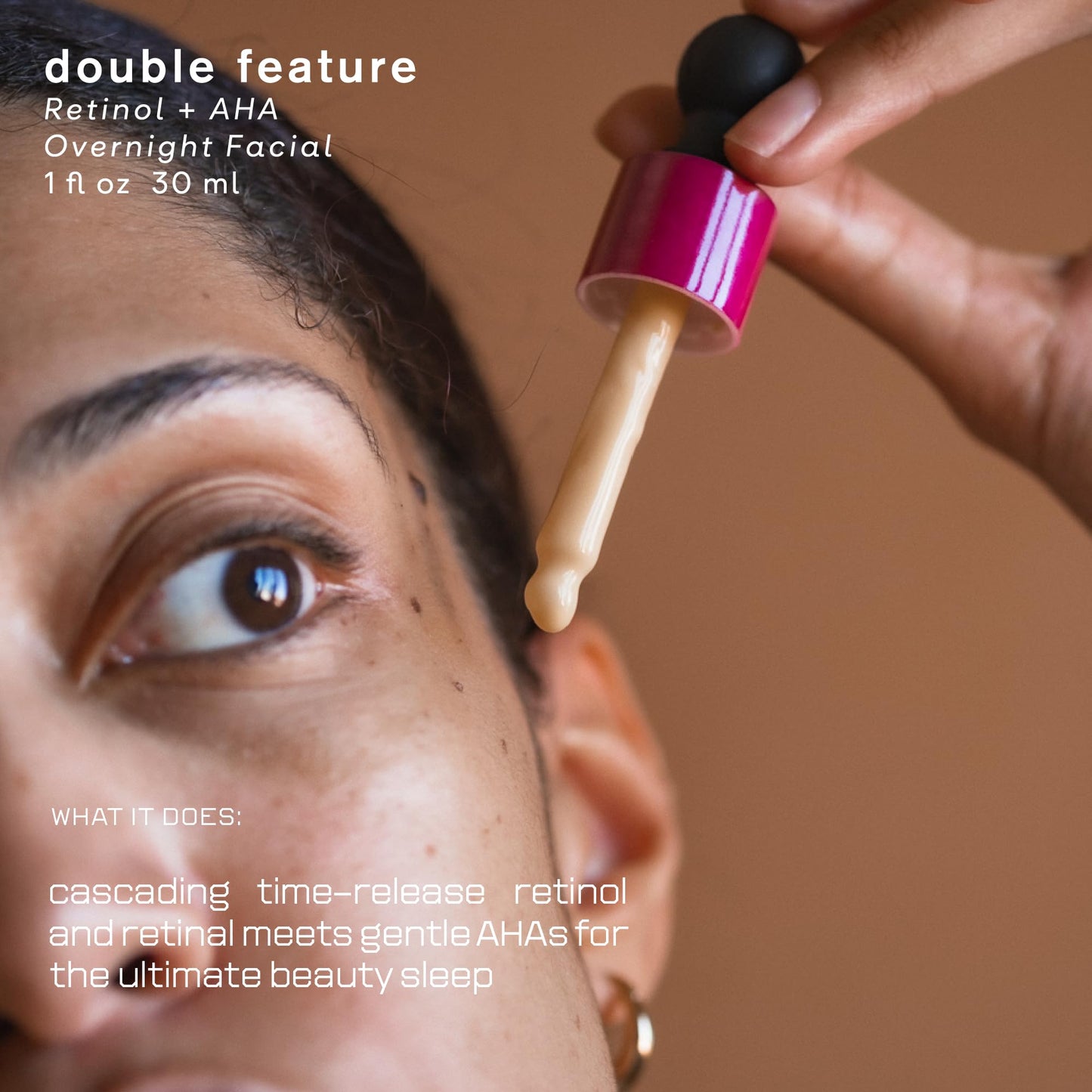 Double Feature, Time-Release Retinol + AHA Overnight Facial Hydration Serum with Vitamin A complex, Lactic & Mandelic Acid, Targets Fine Lines, Pores Beauty & Personal Care epi.logic