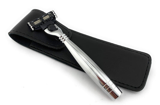 G.B.S Triple Blade Stainless Steel Razor with a Leather Case Beauty and Personal Care G.B.S