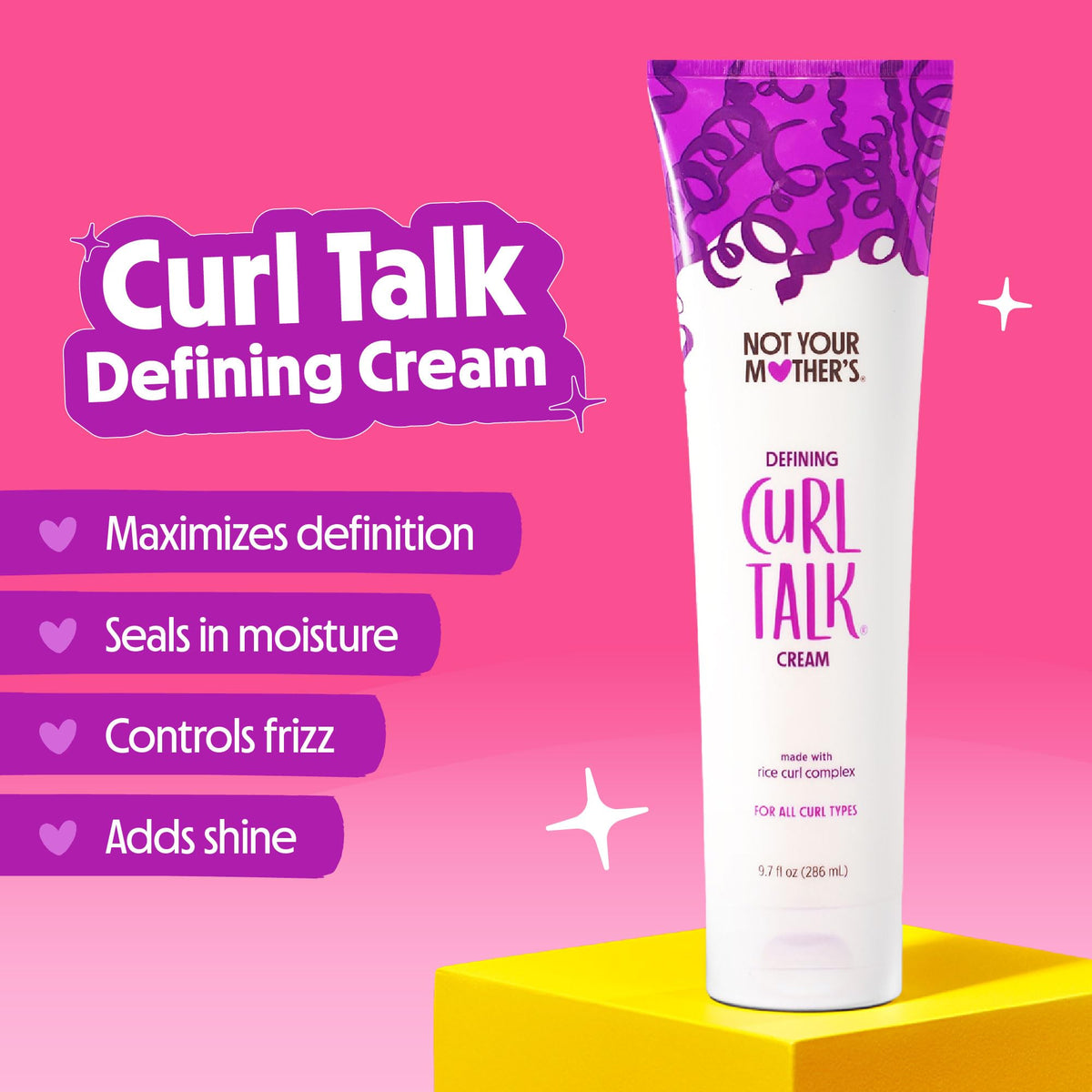 Not Your Mother's Curl Talk Frizz Control Sculpting Gel & Defining Cream (2-Pack) - 9.7 fl oz - Formulated with Rice Curl Complex - All Curly Hair Beauty & Personal Care Not Your Mother's