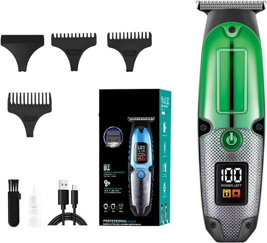 QDKVTNDJZ Professional T-Blade Trimmer for Men, Cordless Hair Clippers with LED Battery Indicator, Beard and Cutting Machine, Charging Beauty and Personal Care QDKVTNDJZ