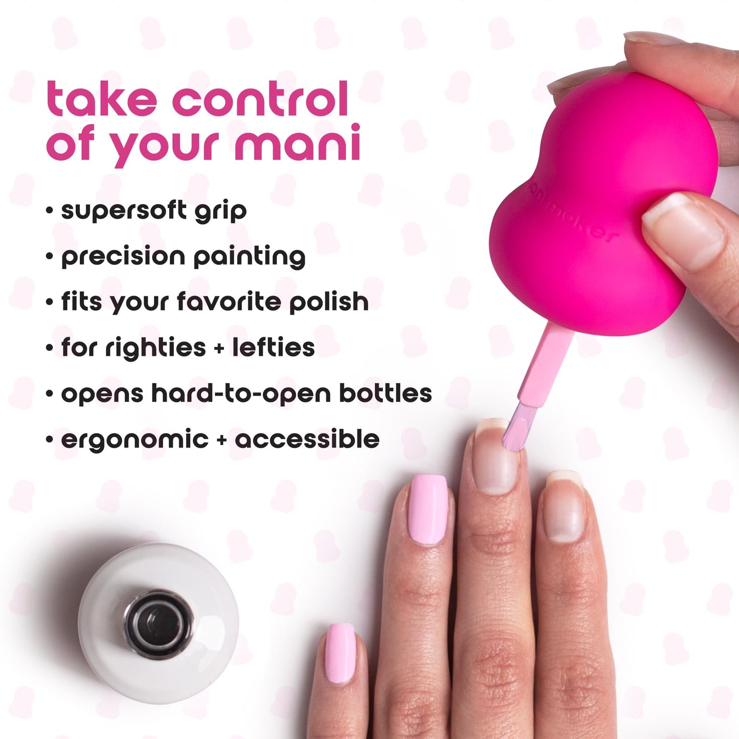 Mani Maker Universal Nail Polish Grip for Precision Painting Perfect for DIY Manicures, Nail Artists, and Professionals - Easy to Use, Suitable Beauty & Personal Care Mani Maker
