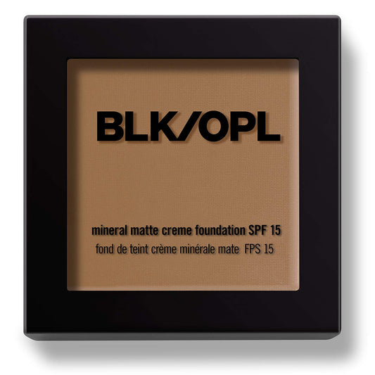 BLK/OPL Mineral Matte Creme Powder Foundation, True Color - SPF 15 Buildable & Blendable Face Foundation Makeup with Matte Finish - Full Coverage,