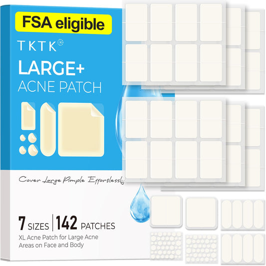 Large Pimple Patches for Face, 7 Sizes Big Acne Patches, FSA Eligible XL Hydrocolloid Bandages for Body, Chin, Forehead, Nose, Blemish Zit Breakouts Beauty and Personal Care TKTK Default Title