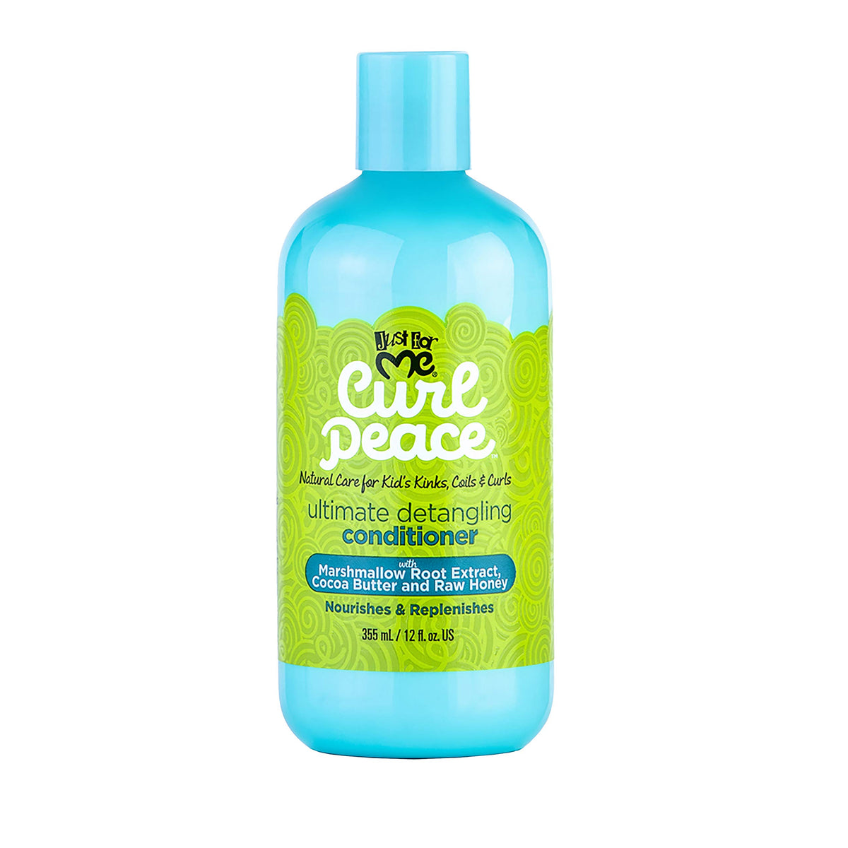 Just For Me Curl Peace Ultimate Detangling Conditioner - Nourishes & Replenishes, Contains Marshmallow Root Extract, Cocoa Butter & Raw Honey, Sulfate