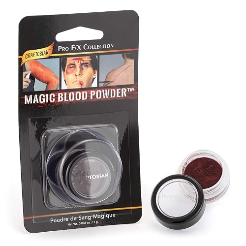 Graftobian Magic Blood Powder Shaker with Instructions - Special FX Makeup (0.04 oz) Beauty & Personal Care Graftobian