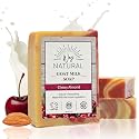 Way Natural Goat Milk Soap Bar, Cherry Almond (3 Pack) - Premium, Handmade w/Real Milk in USA - Hand & Body Goat Soap - Dry Skin, Gentle, No Dyes Beauty & Personal Care Way Natural