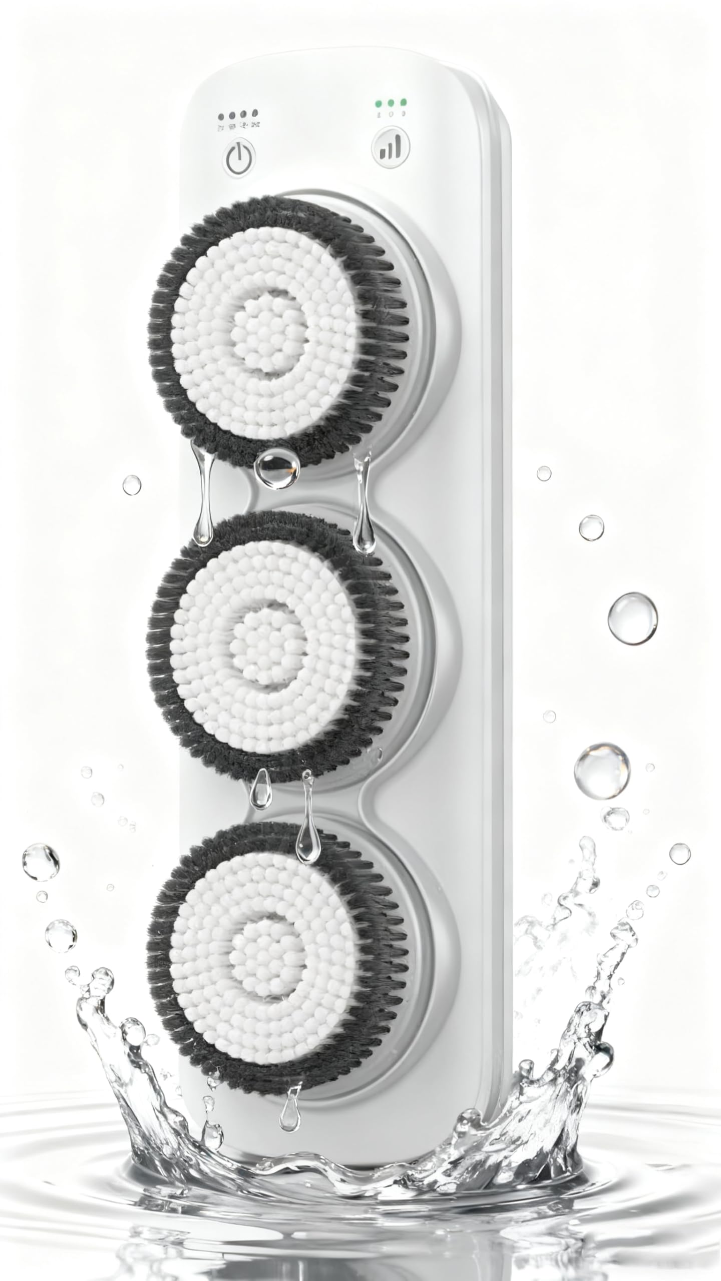 KFJZGZZ Back Scrubber for Shower Wall, 3-Speed & Height Adjustment Wall-Mounted Electric Back Scrubber, for Deep Cleansing, Exfoliation, and Daily Beauty and Personal Care KFJZGZZ