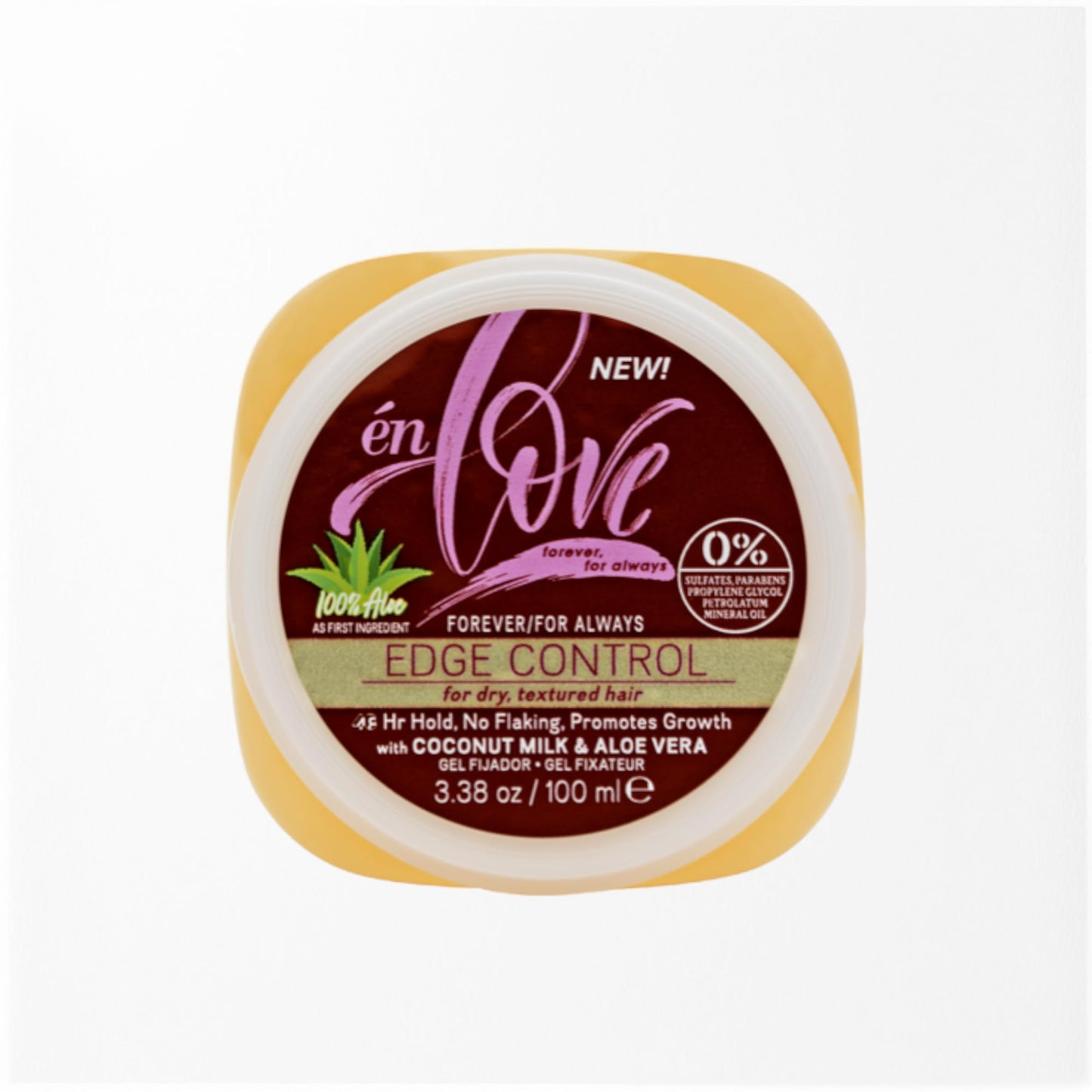 én Love Forever for Always Edge Control Hair Gel with Natural Coconut Milk, Pure Aloe Vera and Argan Oil | 48 Hours Extra Hold Pomade | Promotes Beauty & Personal Care én Love