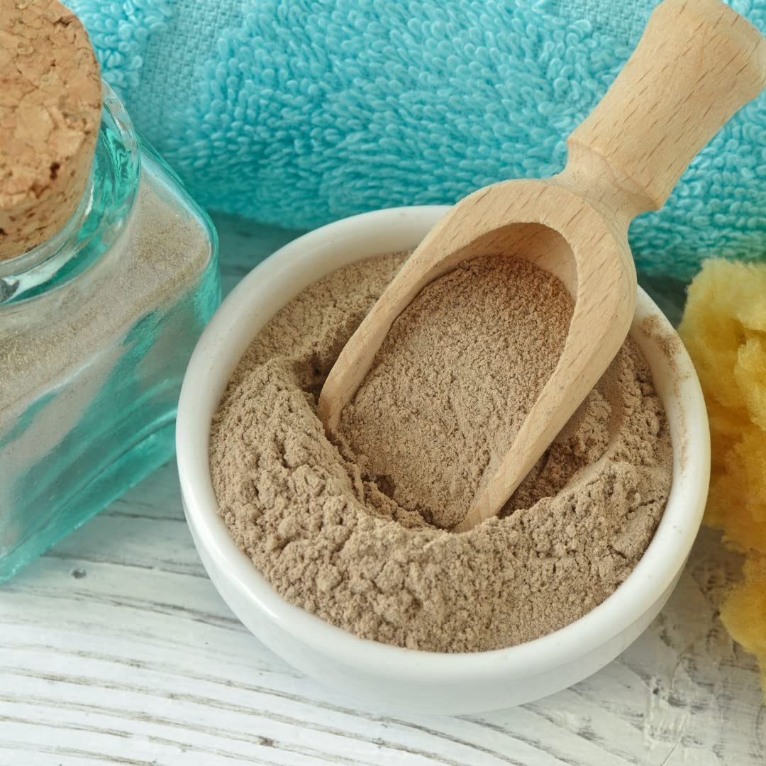Rhassoul Clay (Ghassoul Clay) 1/2 Lb - Detoxifying and Rejuvenating clay - Moroccan Lava clay - Great for hair - DIY natural facial - Great for making Beauty & Personal Care SAAQIN
