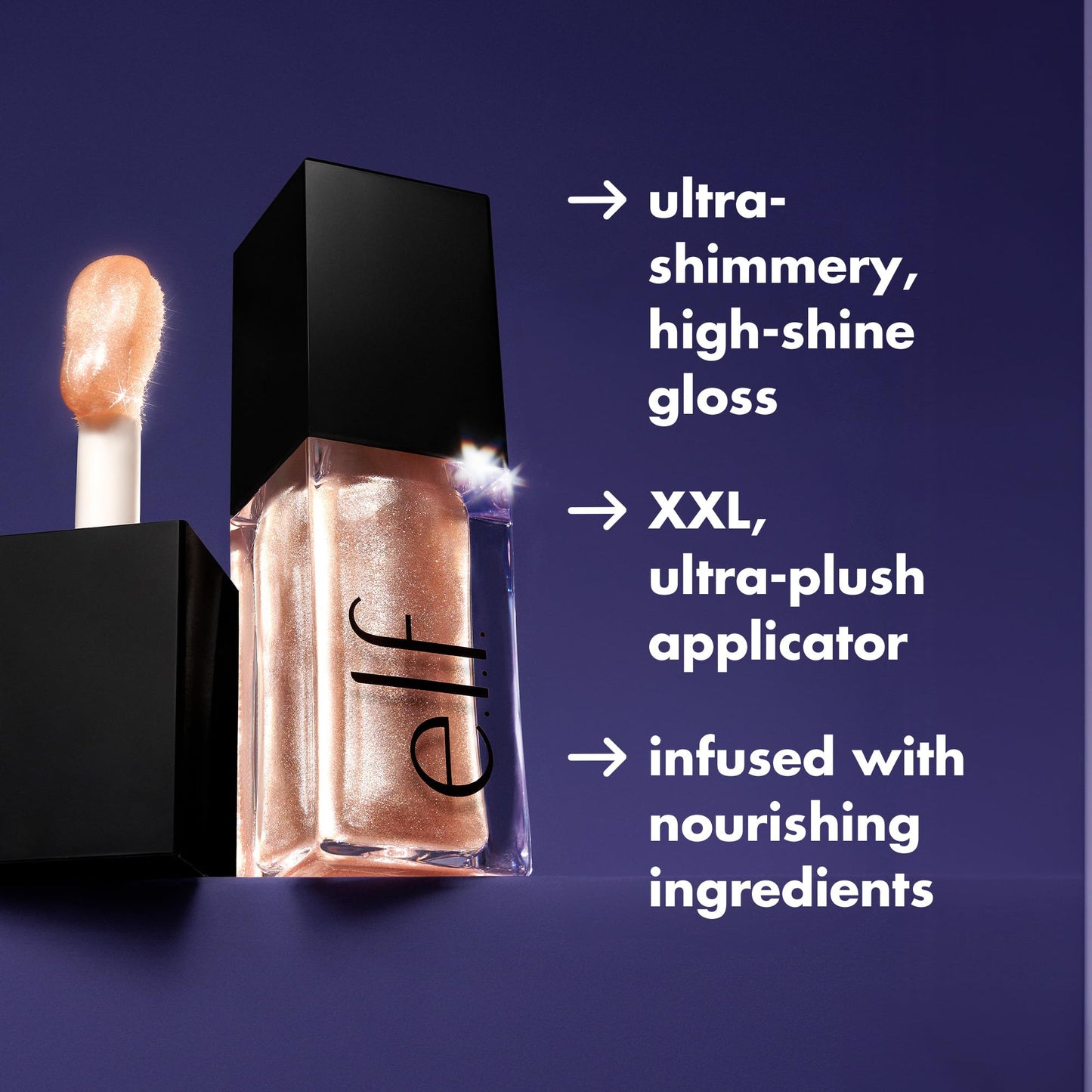 e.l.f. Glow Reviver Lip Oil, Nourishing and Hydrating with High-Shine Glimmer Finish & Sheer Wash Of Color, Minty Scent, Non-Sticky, Vegan Beauty & Personal Care e.l.f.