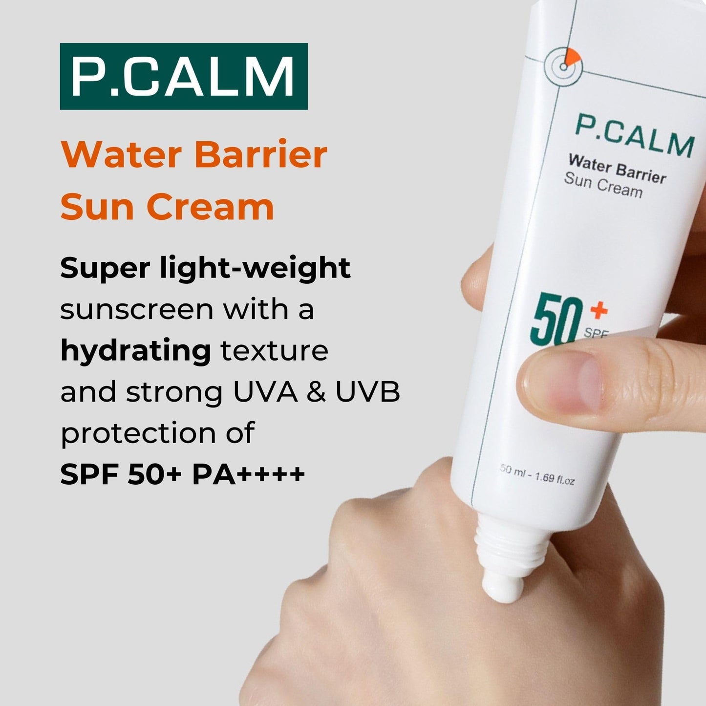 P.CALM Water Barrier Moisturizing Sun Cream Matte-Finish No White Cast SPF 50+ PA++++ Vegan Calming Moisture Daily Sunscreen for Dry Oily Sensitive Beauty & Personal Care P.CALM