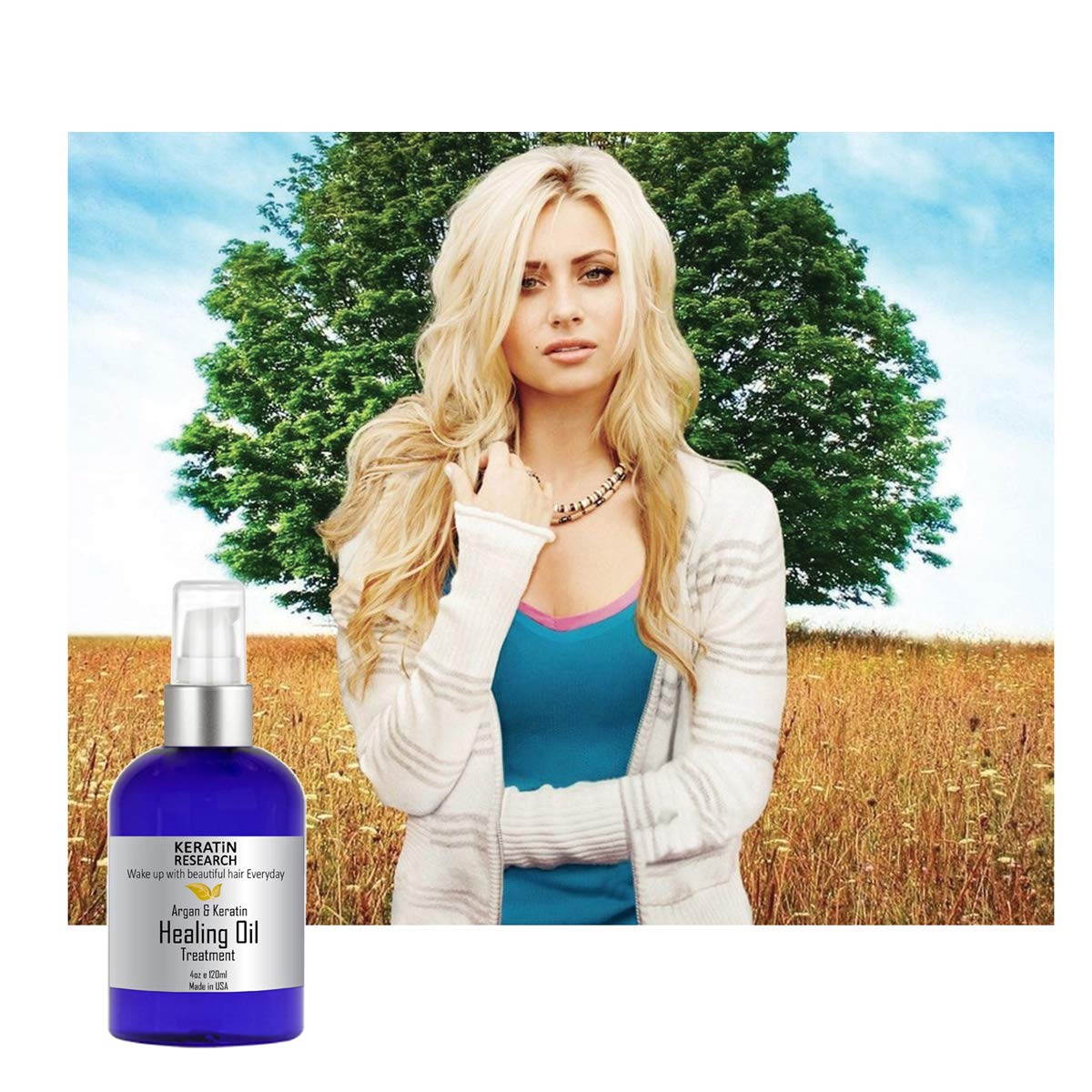 KERATIN RESEARCH Damaged Hair Serum Repairing Hair Healing Oil Serum With Moroccan Argan Oil Avocado Oil and more Protects Hair and Color from sun Beauty & Personal Care KERATIN RESEARCH