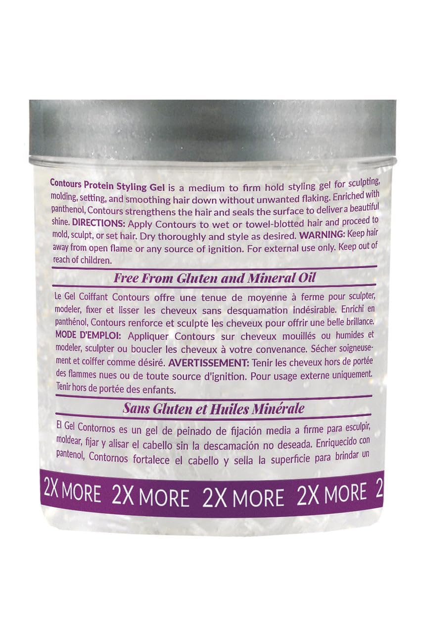 Design Essentials Contours Protein Styling Gel, Medium Hold Styling Gel with Panthenol, Flake-Free Definition for Relaxed & Natural Hair, 32 oz Beauty & Personal Care Design Essentials