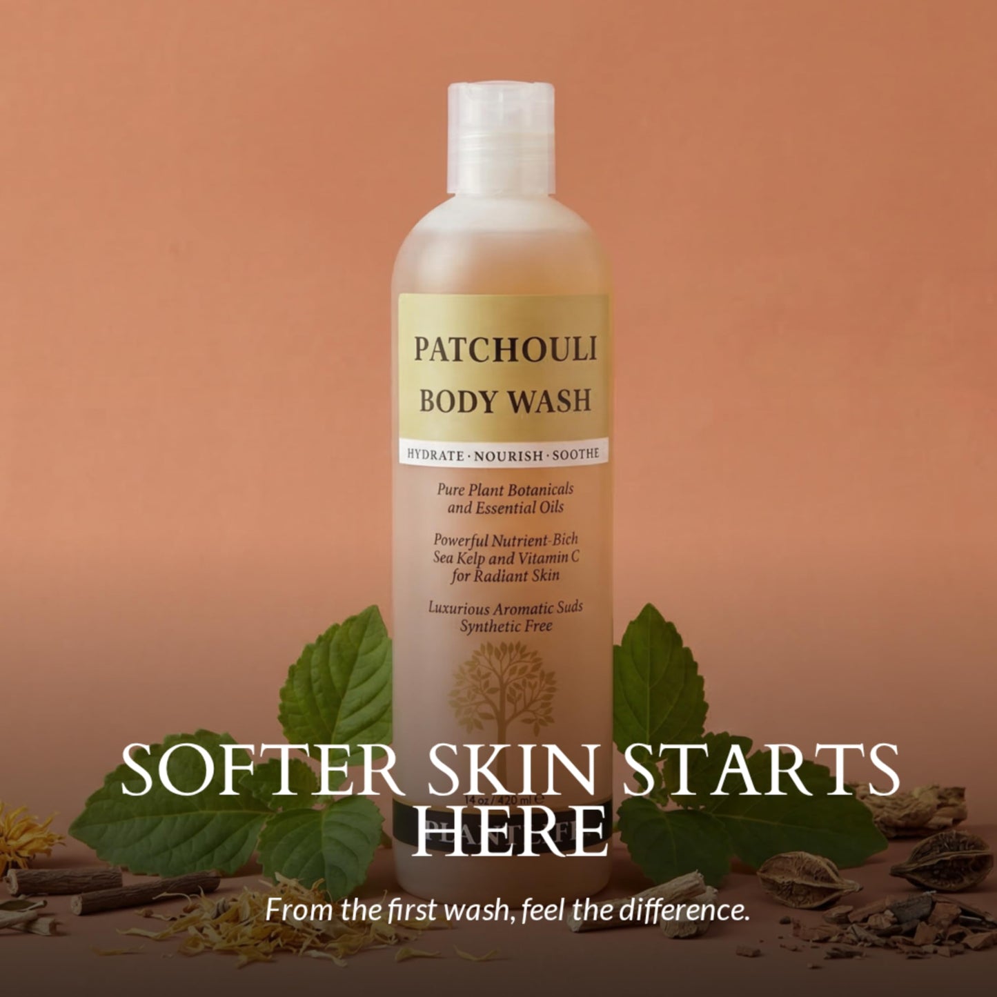 Plantlife Patchouli Body Wash - GMO and Gluten Free Gentle and Moisturizing Body Wash That Contains Only Ingredients Straight from Nature Beauty & Personal Care Plantlife