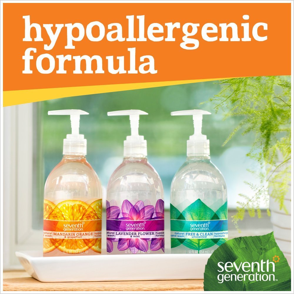Seventh Generation Hand Wash, Mandarin Orange and Grapefruit, 12 Ounce (Pack of 6) Beauty & Personal Care Seventh Generation