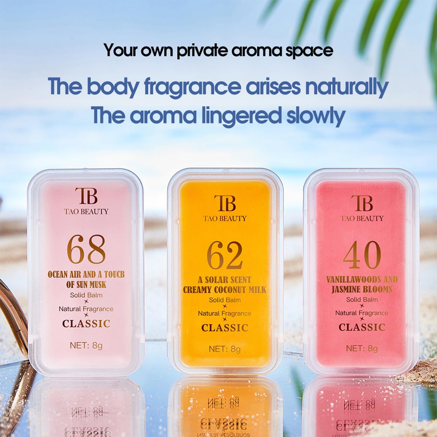 ADMD Solid Perfume 3-Pack Refreshing Long Lasting Balm Perfume for Women & Men, Travel-Safe Natural Scent for Day & Night Beauty & Personal Care ADMD