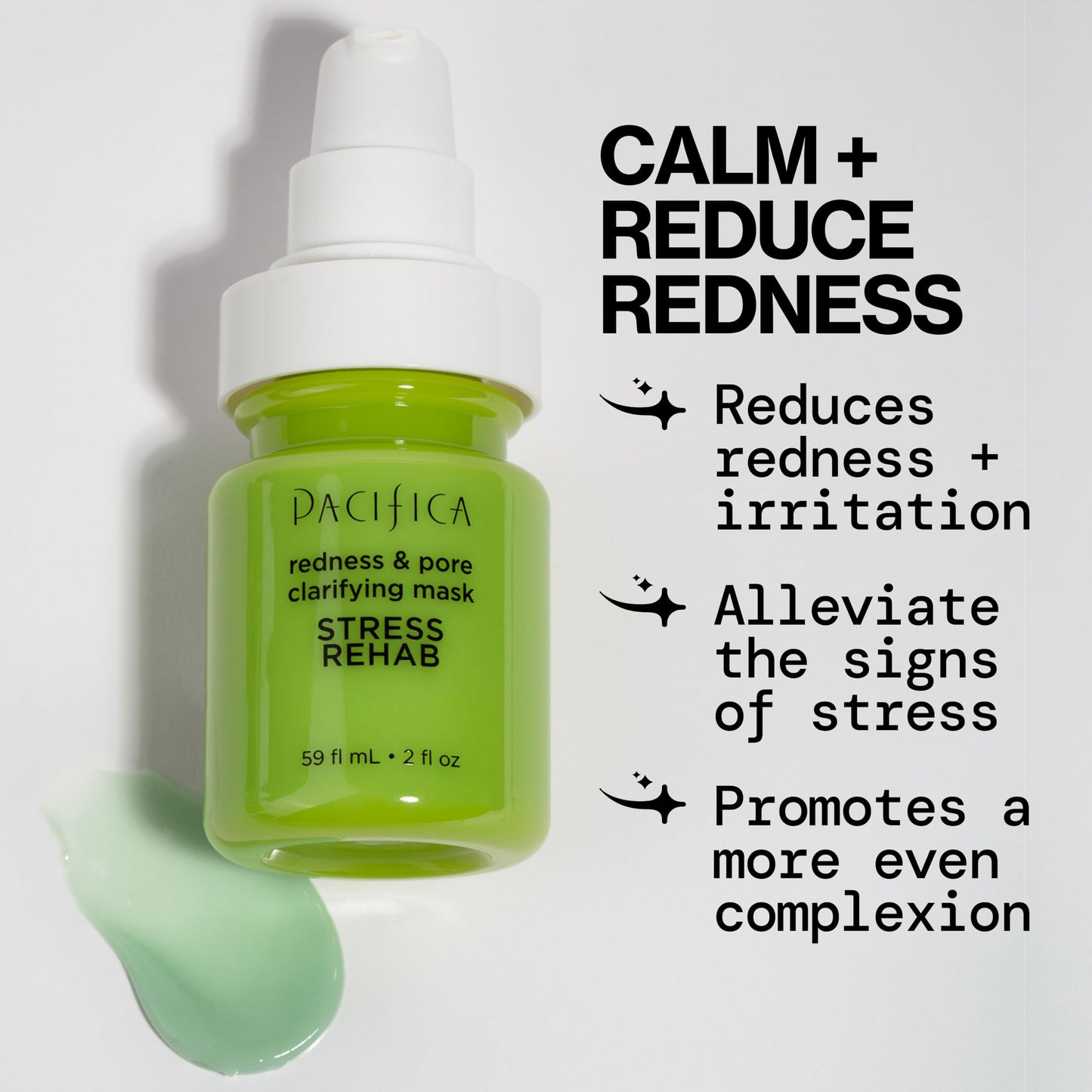 Pacifica Stress Rehab Redness & Pore Clarifying Face Mask, Niacinamide & Caffeine Facial Mask for Redness Relief, Pore Minimizer for Oily Skin, Clean Beauty & Personal Care Pacifica