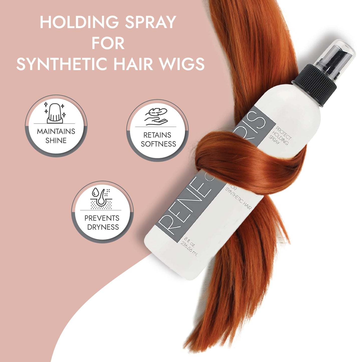Rene of Paris Extra Hold Finishing & Setting Hairspray For Synthetic Wigs & Hairpieces - 8 Fl Oz Beauty & Personal Care Rene of Paris