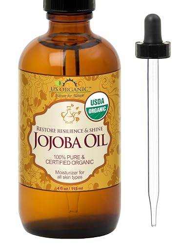 US Organic Jojoba Oil, USDA Certified Organic,100% Pure & Natural, Cold Pressed Virgin, Unrefined, Haxane Free, Sourced from Middle East Directly Beauty & Personal Care US Organic