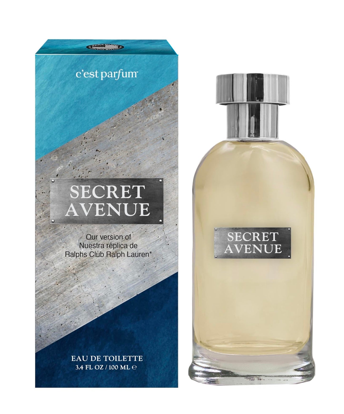 Belcam Beauty C'est parfum SECRET AVENUE Eau de Toilette for Men, 3.4 Fl Oz, Notes: Sage, Lavender, Cedar, Vetiver Beauty & Personal Care Belcam Beauty