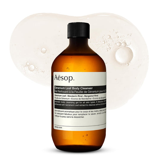 Aesop Geranium Leaf Body Cleanser Refill | Gentle Shower Gel with Geranium, Mandarin and Bergamot Essential Oil Blend to Refresh & Balance Skin | 500 Beauty & Personal Care Aesop