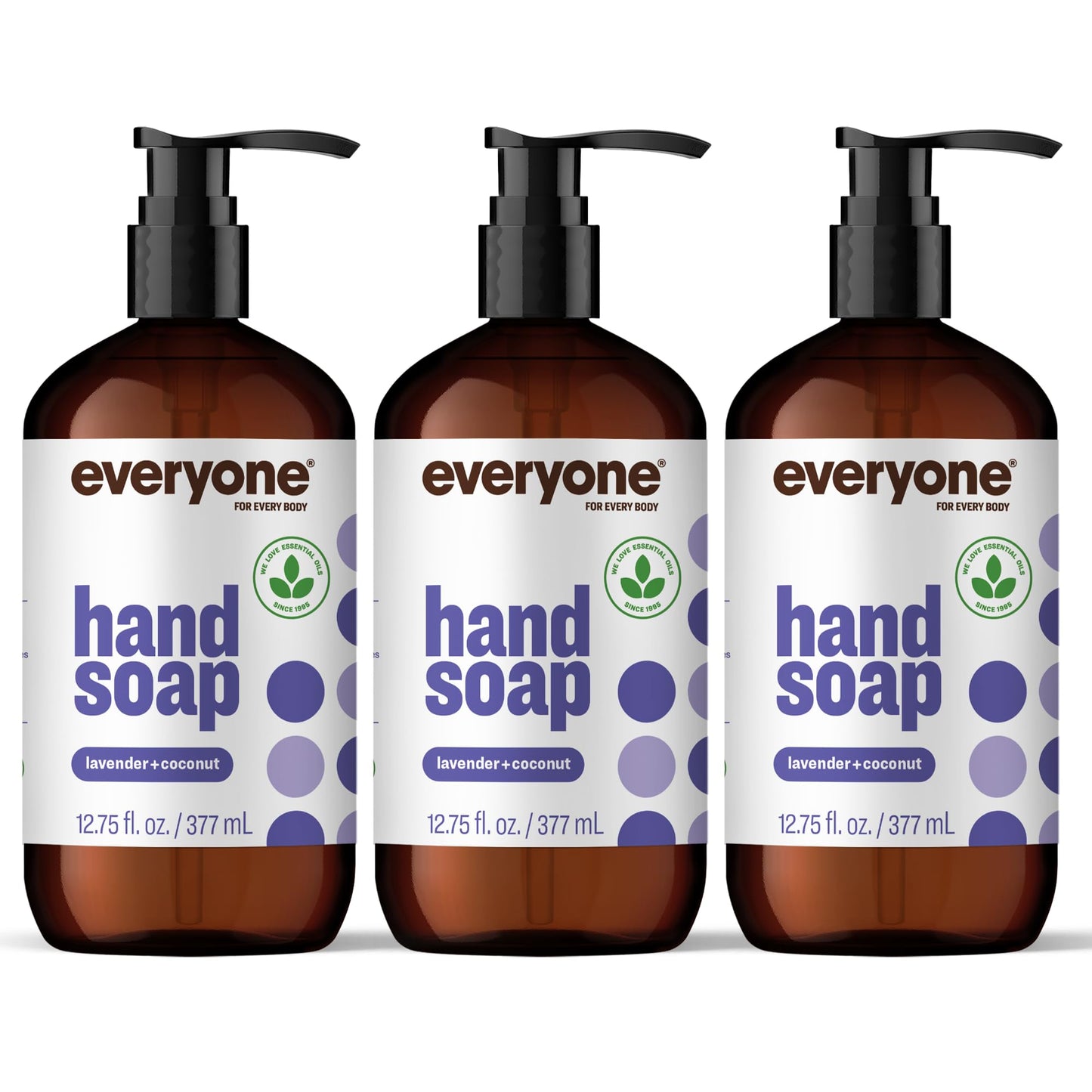 Everyone Liquid Hand Soap, 12.75 Ounce (Pack of 3), Lavender and Coconut, Plant-Based Cleanser with Pure Essential Oils Beauty & Personal Care everyone for every body