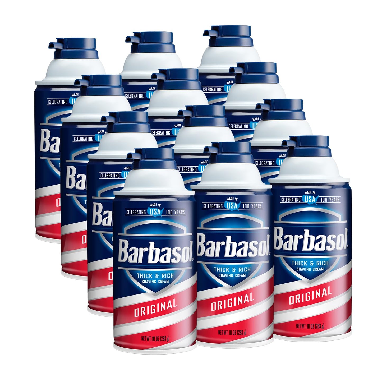 Barbasol Original Thick & Rich Shaving Cream - Shaving Foam for All Skin Types, Thick Instant Lather Protects Skin, Non-Greasy, USA Made, Fresh Scent Beauty and Personal Care Barbasol