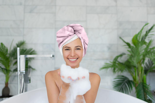 The Cap Wrap, Shower Cap and Hair Towel in One (Rose) Beauty and Personal Care Cap Wrap