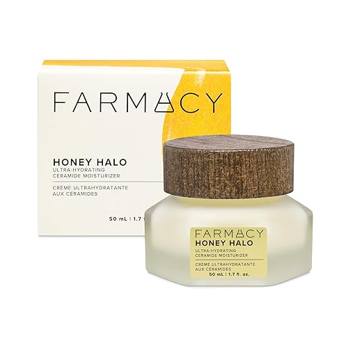 Farmacy Ceramide Face Moisturizer - Honey Halo Hydrating Facial Moisturizer for Dry Skin - Plumps, Soothes + Restores Skin with Potent Ceramides + Beauty & Personal Care Farmacy