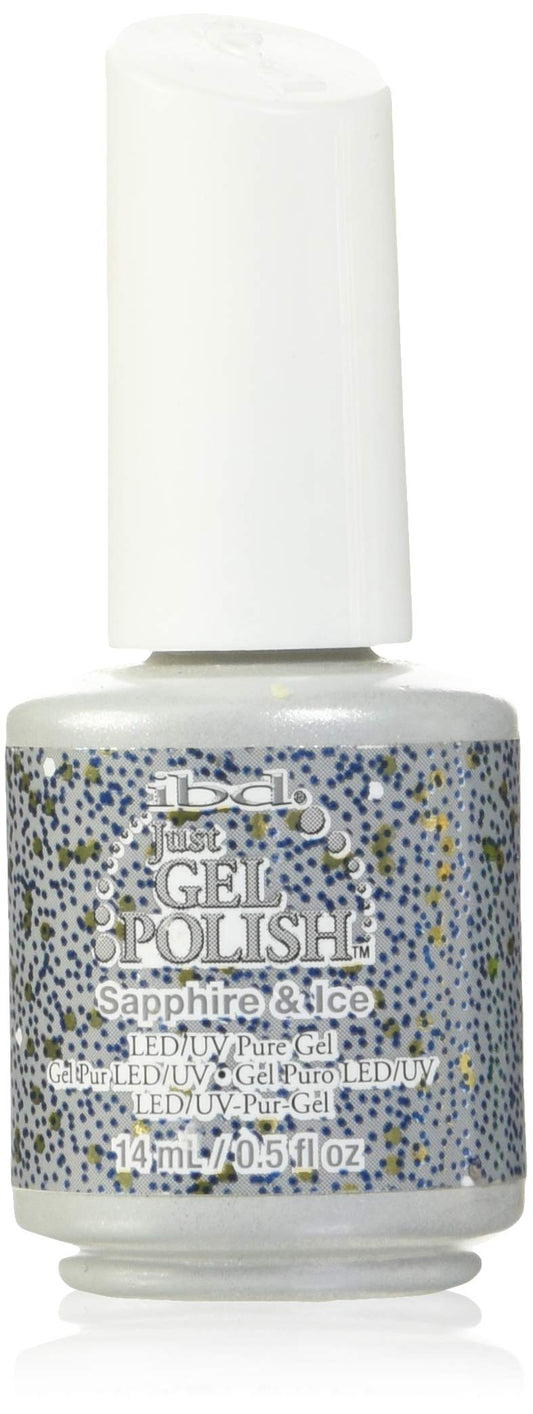 IBD Just Gel Soak Off Blue Nail Polish, Sapphire & Ice