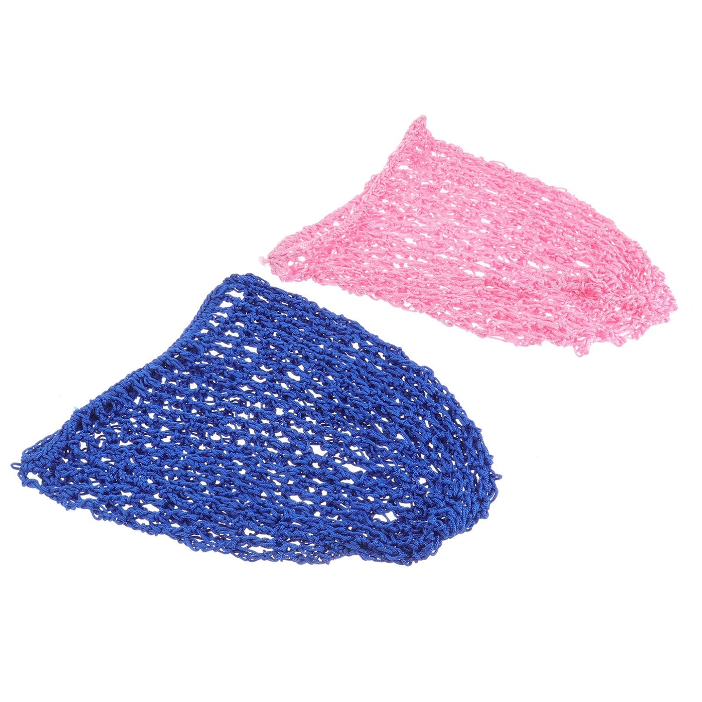 2pcs Crochet Hair Snood Long Hair Sleeping Cap Hair Net Hair Protector Handcraft (Royal Blue and Pink) Beauty and Personal Care Beaupretty