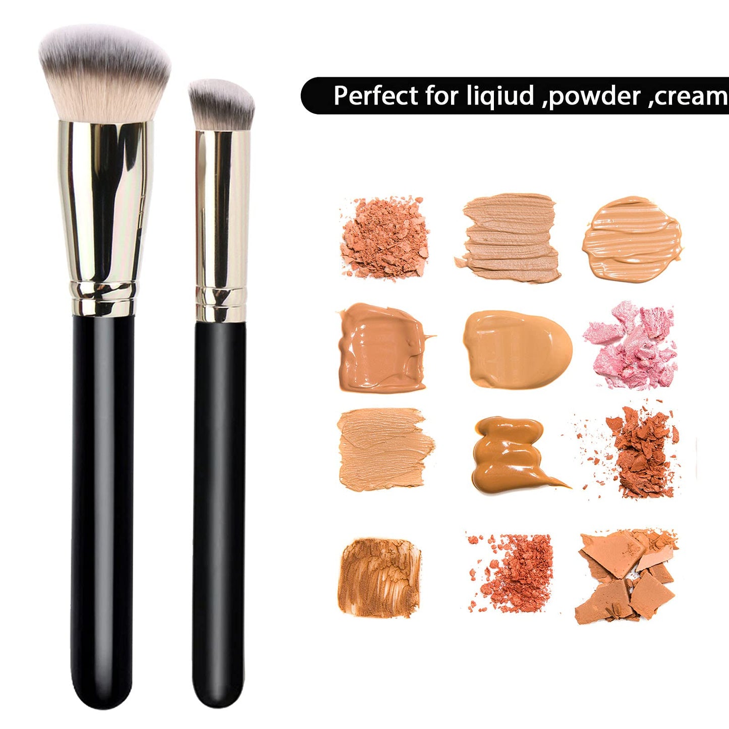 Makeup Brushes DPOLLA Pro Foundation Brush and Flawless Concealer Brush Perfect for Any Look Premium Luxe Hair Contour Brush Perfect for Blending Beauty & Personal Care dpolla