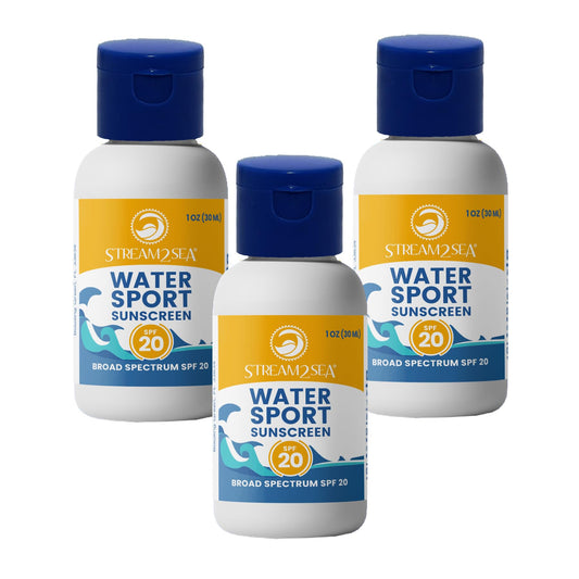STREAM 2 SEA SPF 20 Mineral Sunscreen Biodegradable and Reef Safe, 1 Fl oz Pack of 3 Travel Size Paraben Free Non Greasy, Moisturizing Mineral Beauty & Personal Care STREAM 2 SEA