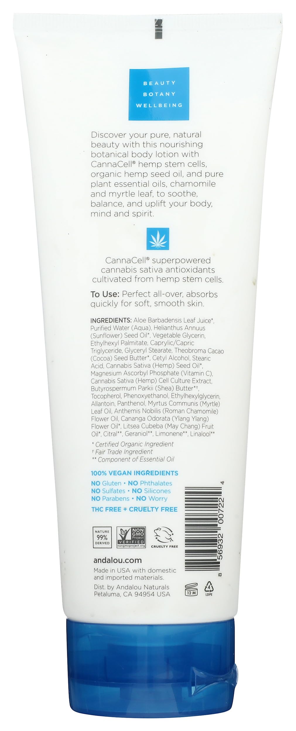 Andalou Naturals CannaCell Body Lotion, Harmony, 8 Ounce Beauty & Personal Care Andalou Naturals