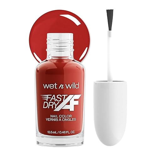 wet n wild Fast Dry AF Nail Polish, Quick 40 Second Dry Time, Long Lasting High-Shine - Red Light District Beauty & Personal Care wet n wild