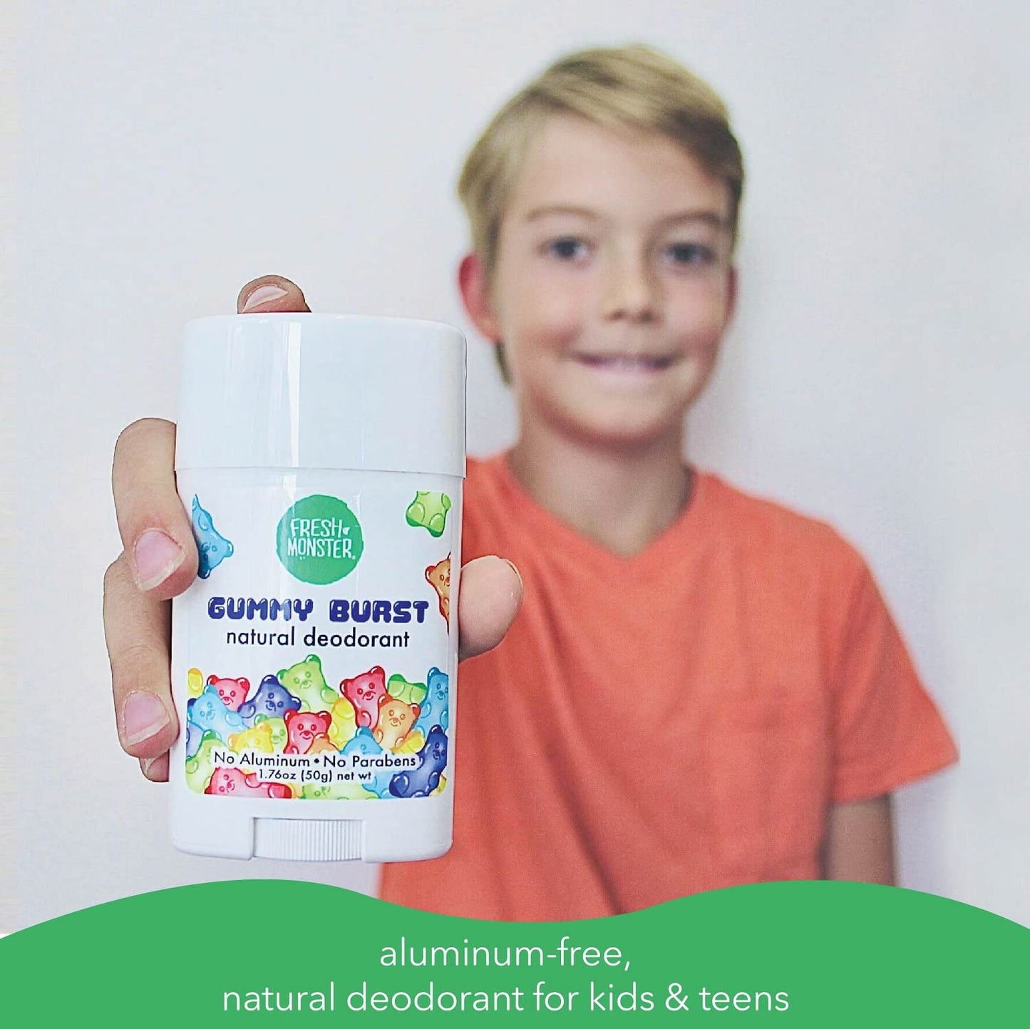 Fresh Monster Natural Deodorant for Kids & Teens I Mom's Choice Gold Award Winner - Aluminum-Free, Paraben-Free, Hypoallergenic I 24-Hour Protection I Beauty and Personal Care Fresh Monster