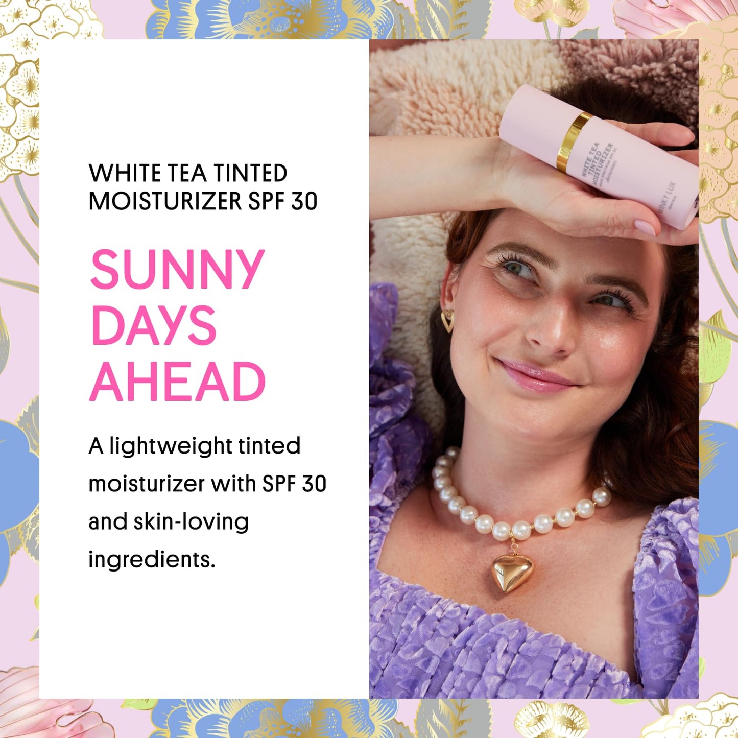 Winky Lux White Tea Tinted Moisturizer SPF 30 - Buildable Coverage with Facial SPF, Lightweight Sunscreen for Face, Naturally Radiant Finish, Long Beauty & Personal Care Winky Lux