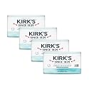 Castile Bar Soap by Kirk’s | Clean Soap for Men, Women & Children | Premium Coconut Oil | Sensitive Skin Formula, Vegan | Fragrance-Free/Unscented | Beauty & Personal Care Kirk's