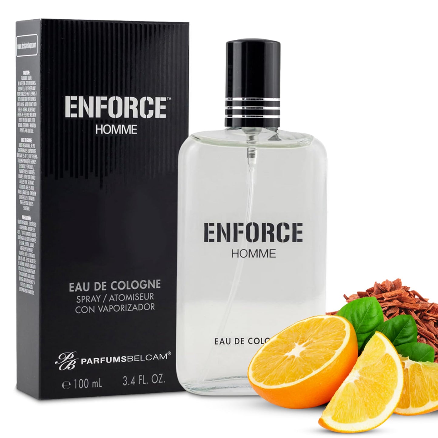 PB ParfumsBelcam Enforce Homme Eau de Toilette Spray for Men - Long-Lasting Woody Sandalwood Fragrance with Citrus & Musk, Masculine Cologne Beauty & Personal Care PB ParfumsBelcam