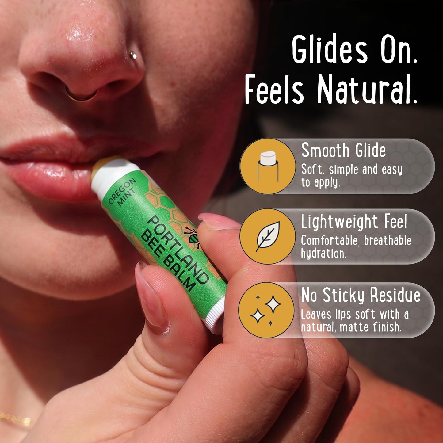 Portland Bee Balm All Natural Handmade Beeswax Lip Balm with Organic Coconut and Olive Oil (Oregon Mint) - 9 Count - Natural Lip Balm, Cruelty Free Beauty and Personal Care Portland Bee Balm