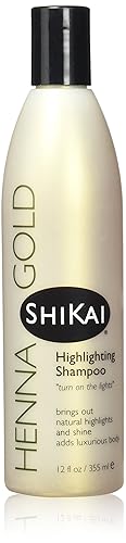 ShiKai Henna Gold Highlighting Shampoo (12 oz) | Hydrating Hair Brightener Enhances Natural Highlights | Add Shine & Volume to Dull Hair Beauty & Personal Care ShiKai