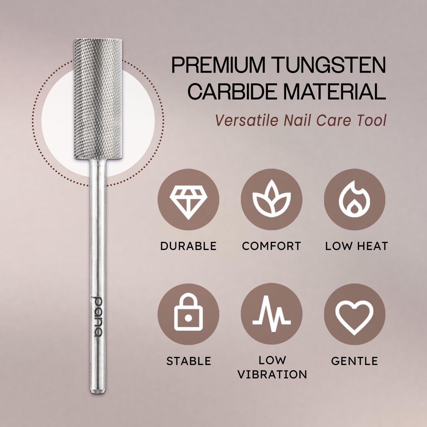 PANA Flat Top Small Barrel 3/32" Shank Size - (Silver, Extra Fine Grit) - Fast remove Acrylic or Hard Gel Nail Drill Bit for Manicure Pedicure Salon Beauty & Personal Care PANA