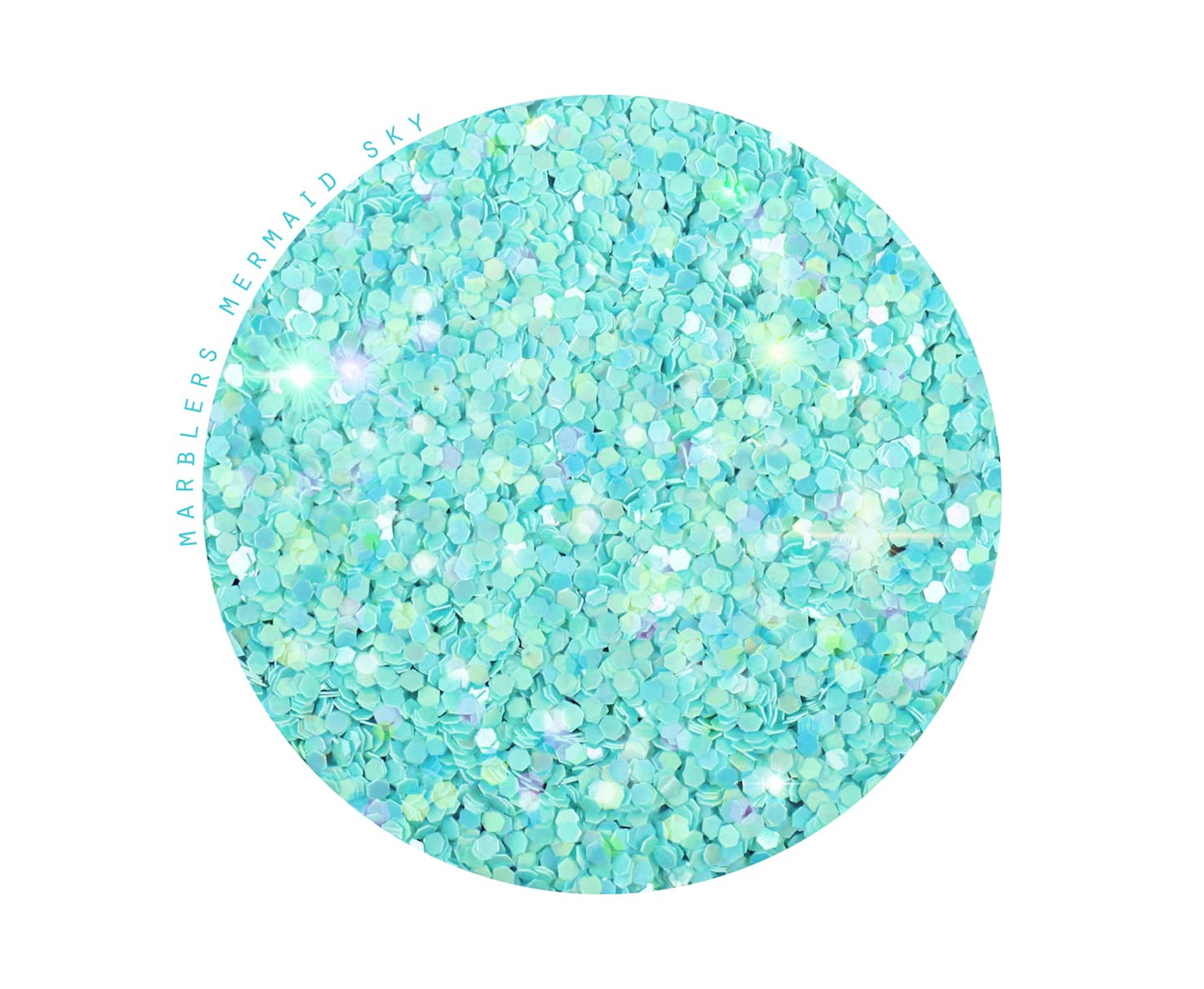 MARBLERS Mermaid Shaped Face & Body Glitter [Light Blue] 0.18oz (5g) | Chunky | Chopped | Flake | Non-Toxic | Vegan | Cruelty-Free | Festival, Rave Beauty & Personal Care MARBLERS