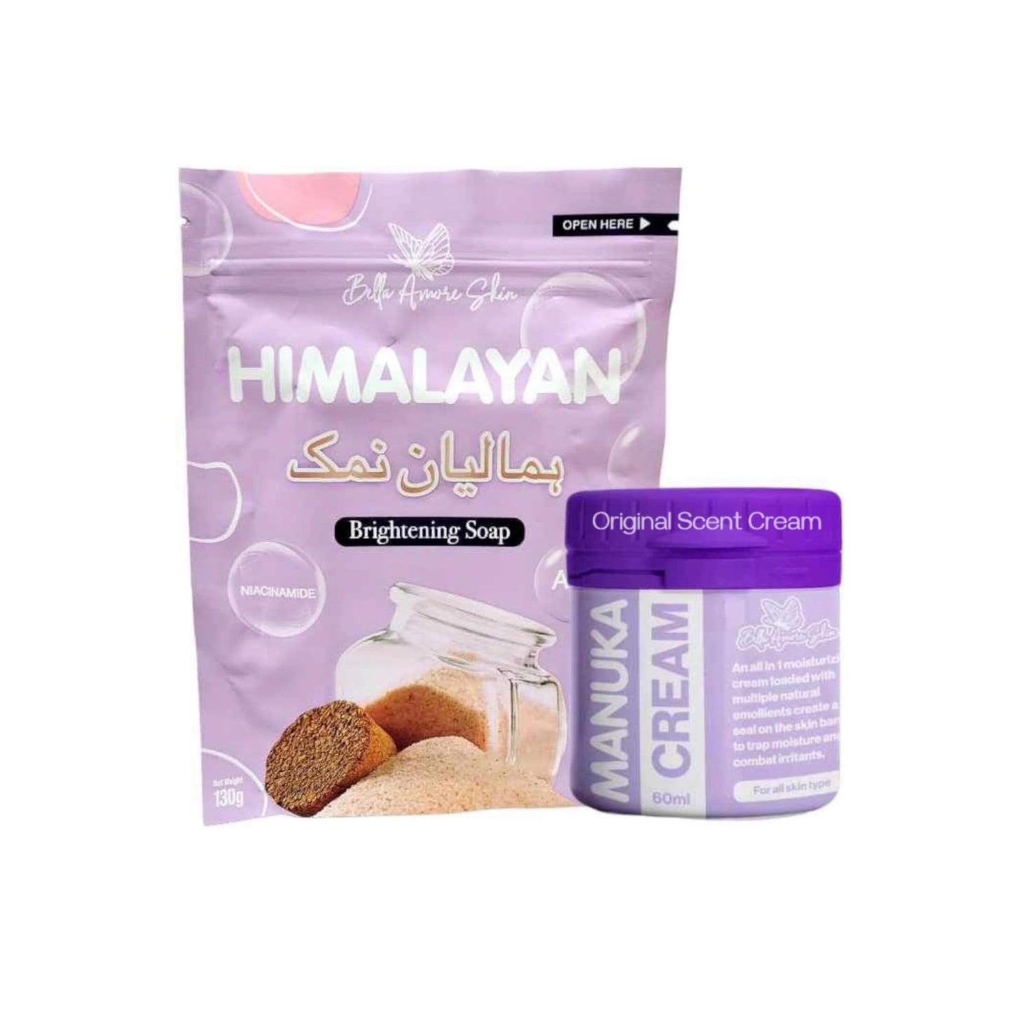 Bella Amore Skin Himalayan Soap & Manuka Cream (Original Scent), 1 Count (Pack of 2) Beauty & Personal Care Bella Amore Skin