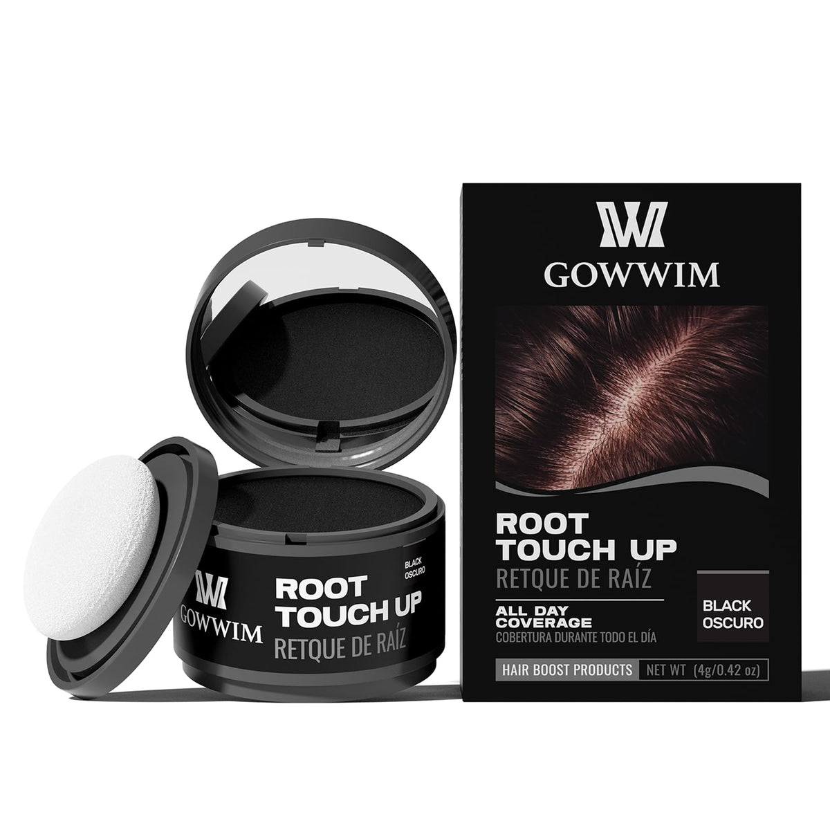 Hairline Powder (Black) Hair Color Shadow, Instantly Cover Gray Hair, Touch-Up for Thin Hair - 4g Beauty & Personal Care gowwim