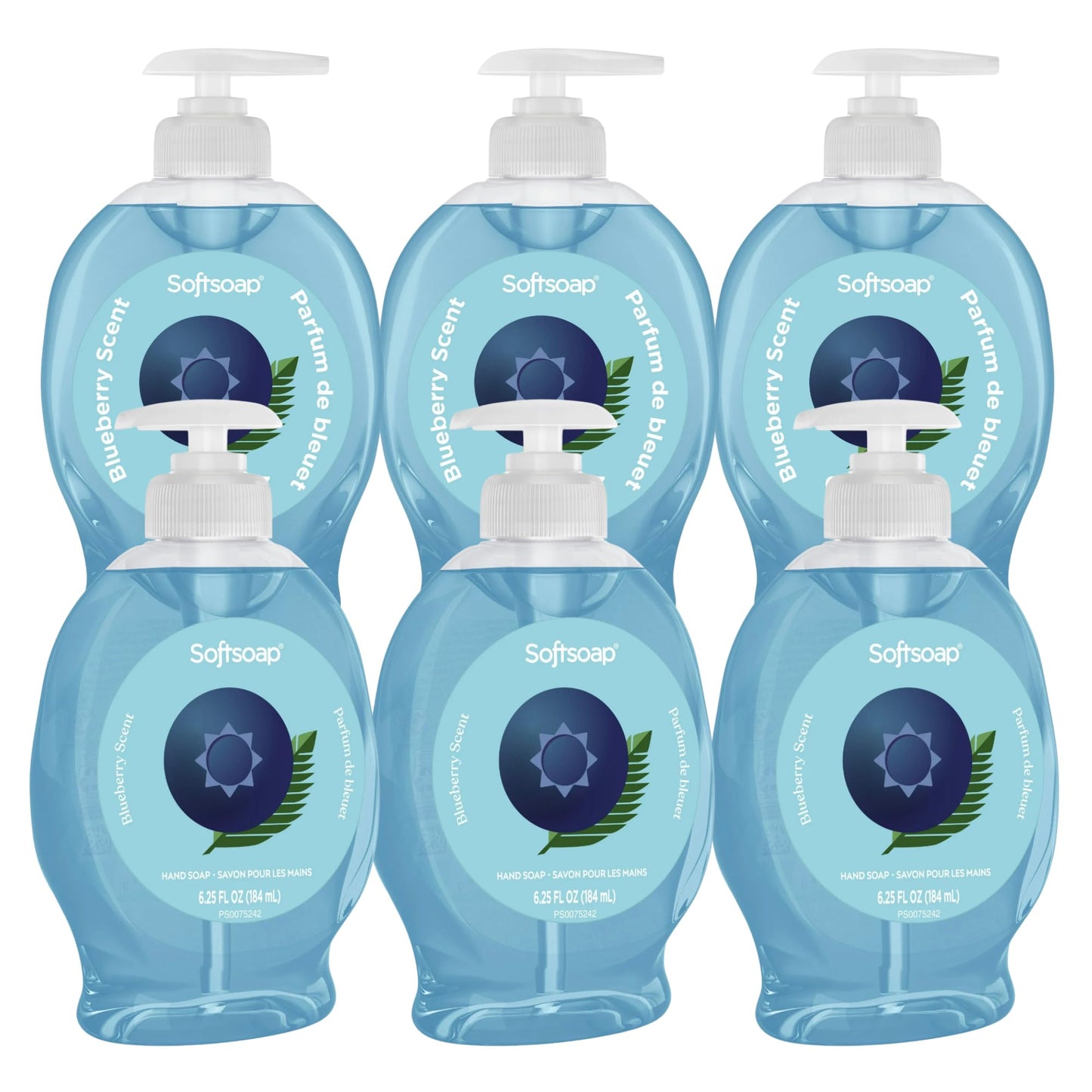 Softsoap Liquid Hand Soap with Pump, Blueberry Scent, 6.25 Fl Oz, 6 Pack (Blueberry - 6 Pack) Beauty & Personal Care Softsoap