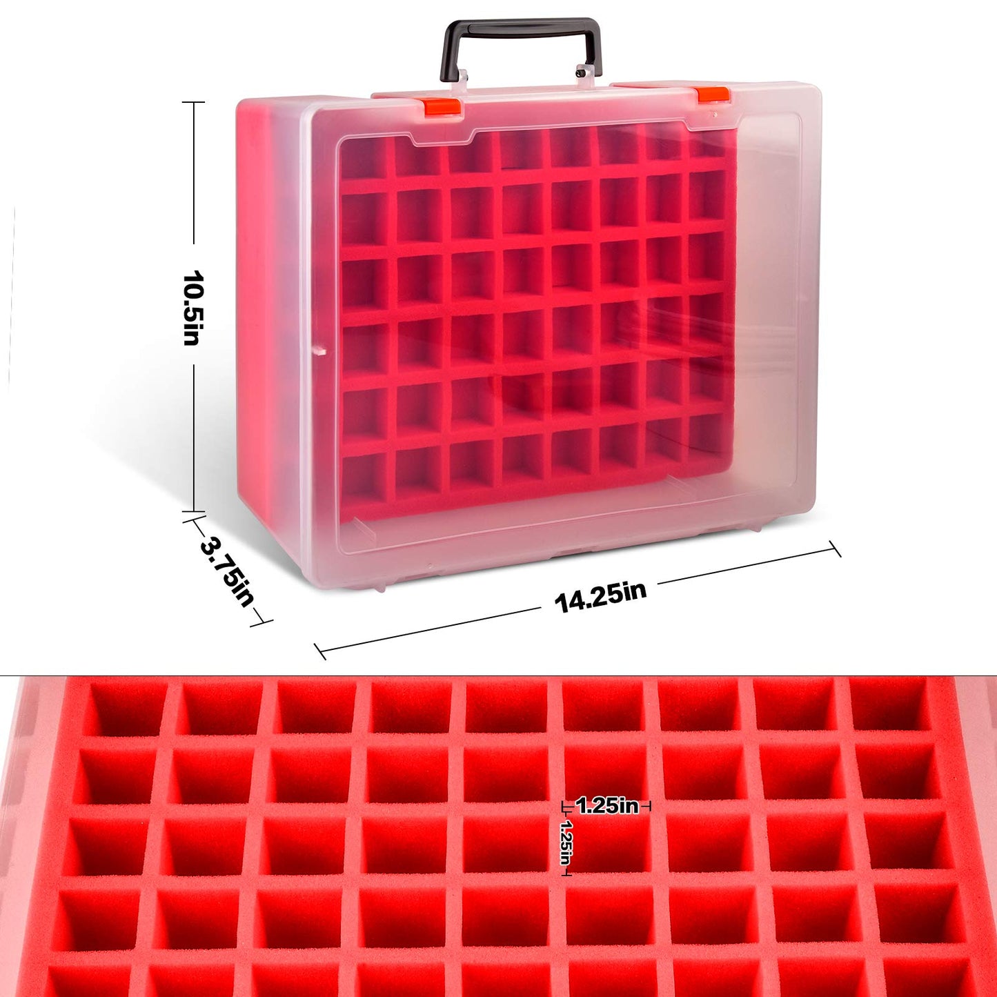 FULLCASE Nail Polish Organizer, 54 Bottles Nail Storage with Separate Sponge Compartment for Sally Hansen/for GAOY/for OPI/for Essie/for CANNI Gel/for Beauty & Personal Care FULLCASE
