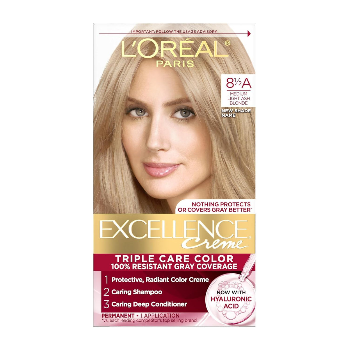 L'Oreal Paris Excellence Créme Permanent Hair Color, Champagne Blonde [8.5A] 1 ea ( Packs of 7)